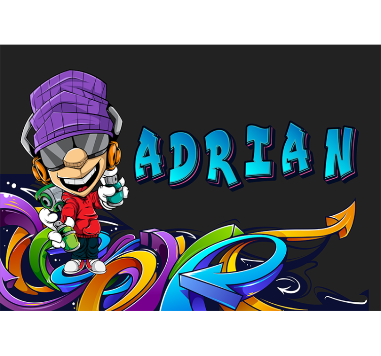 Graffiti wall mural cool cartoon character design - TenStickers