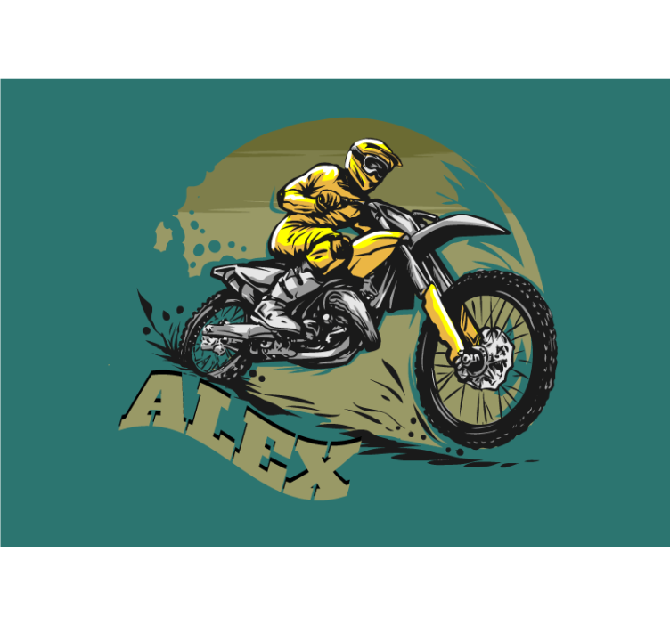 Wall mural vehicle motocross rider action - TenStickers