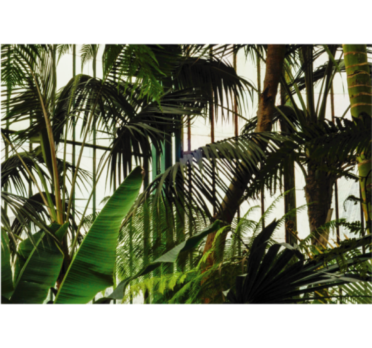Lively Tropical Foliage wall mural nature - TenStickers
