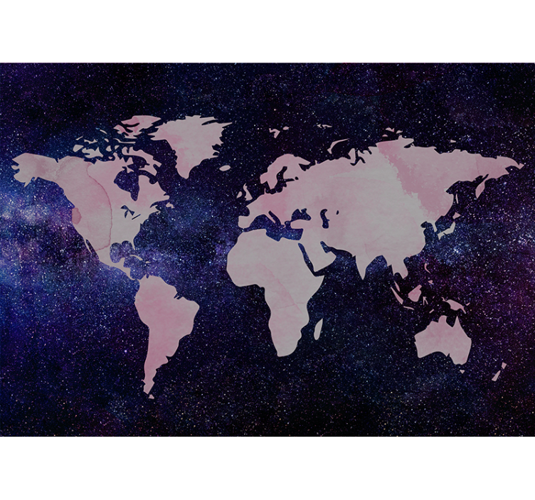 Chic World Map world map wallpaper - TenStickers