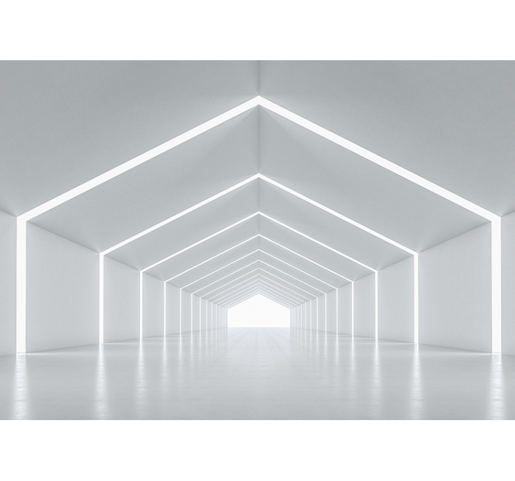 Geometric Light Structure wall mural modern - TenStickers