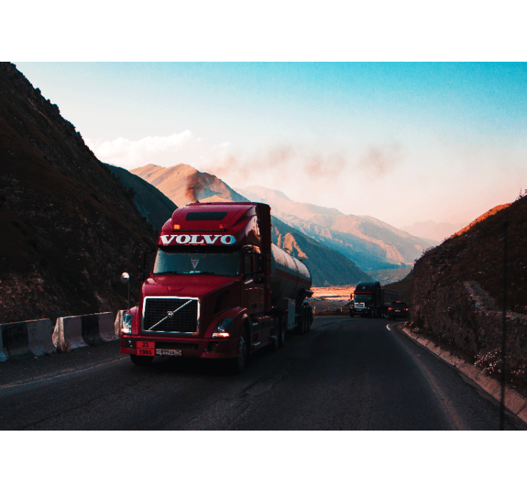 Truck in great scenery wall mural - TenStickers