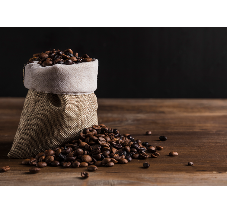 Coffee bean bag wall mural - TenStickers