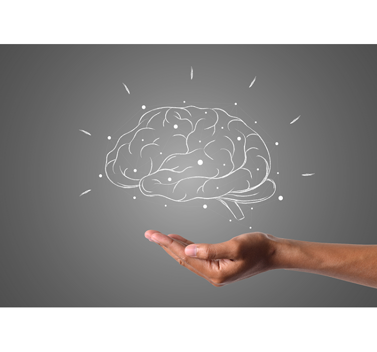 Brain Concept Visualization quote wall mural - TenStickers