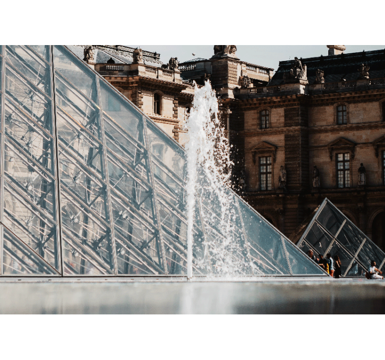 Pyramid fountain splash paris wall mural - TenStickers