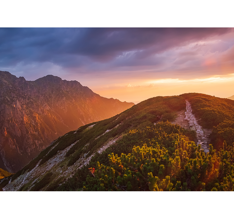 Wall mural mountain grand mountain twilight - TenStickers