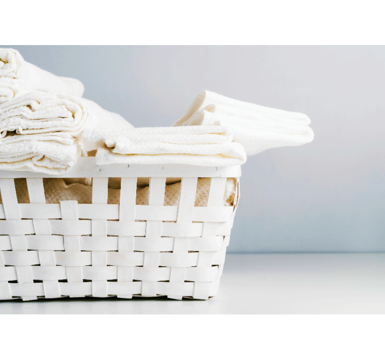 Elegant Towel Basket wall mural bathroom - TenStickers