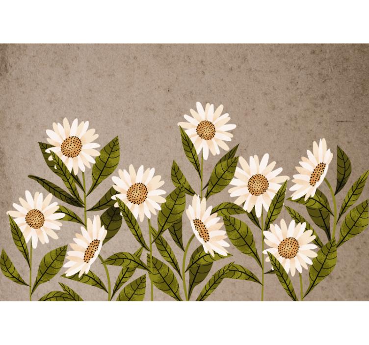 Charming Daisy Arrangement flower wall mural - TenStickers
