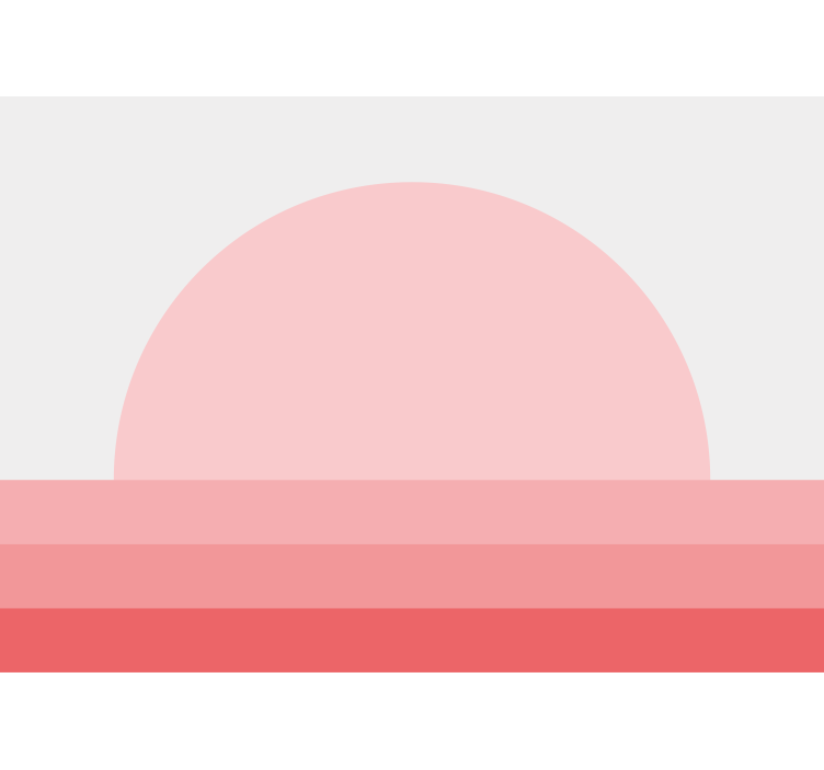 Flower wall mural sunset floral design - TenStickers