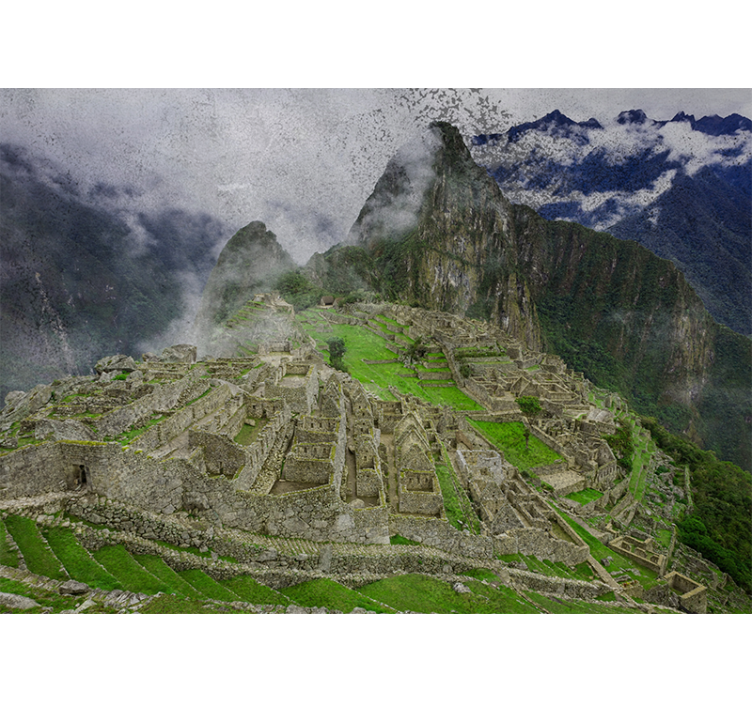 City wall mural machu picchu ruins - TenStickers
