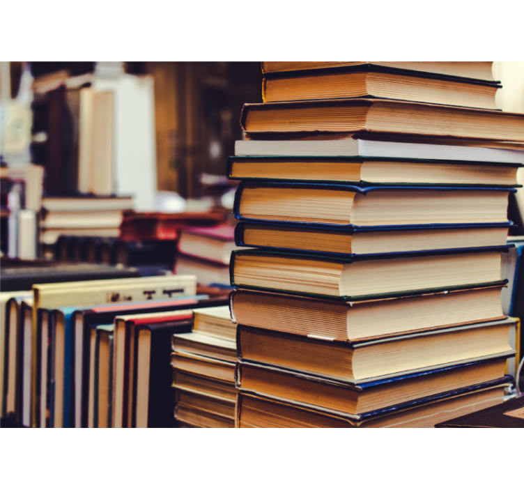 Landscape wall mural stacked literature series - TenStickers