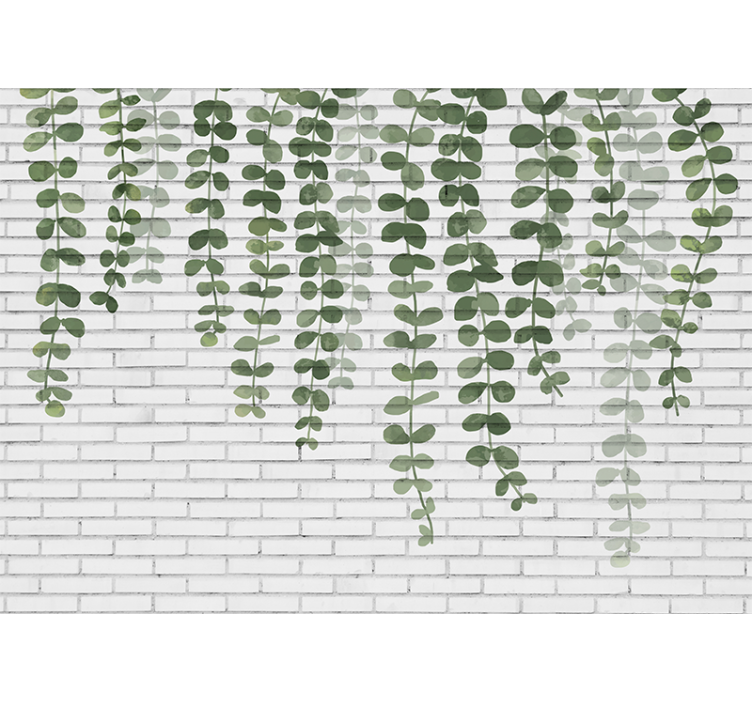Wall mural trees with hanging greenery - TenStickers