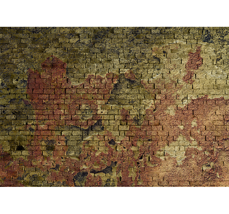 Mural stone wall aged brick texture design - TenStickers
