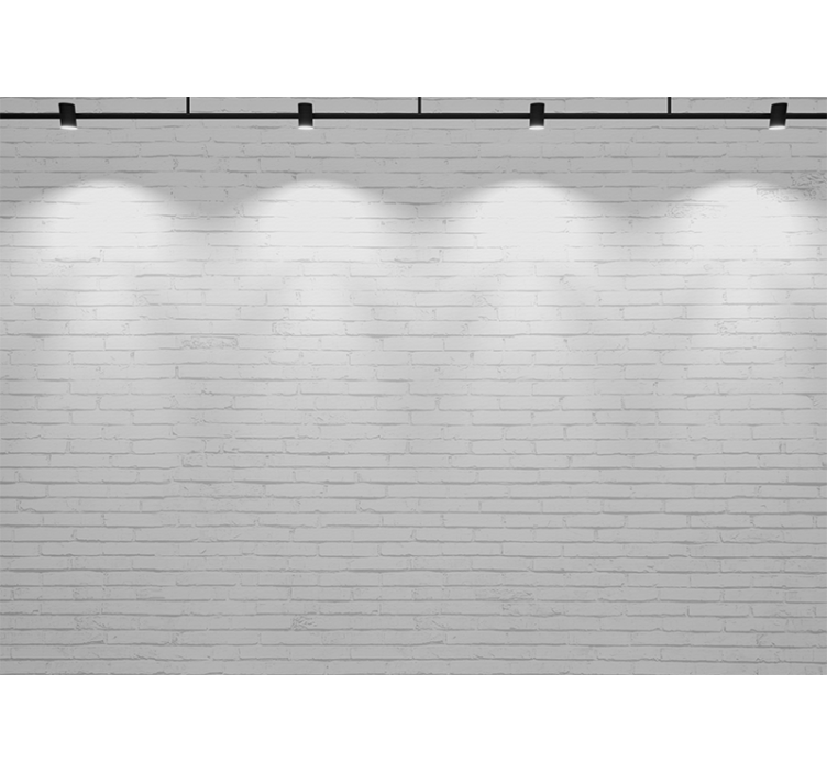 Smooth grey brick wall brick wall mural - TenStickers