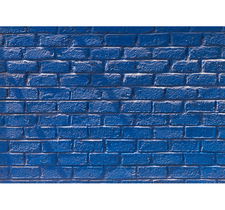 Brick mural wallpaper textured azure surface - TenStickers