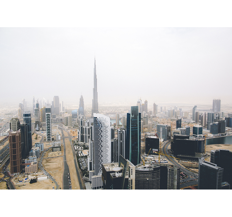 Emirates high rise building wall mural - TenStickers