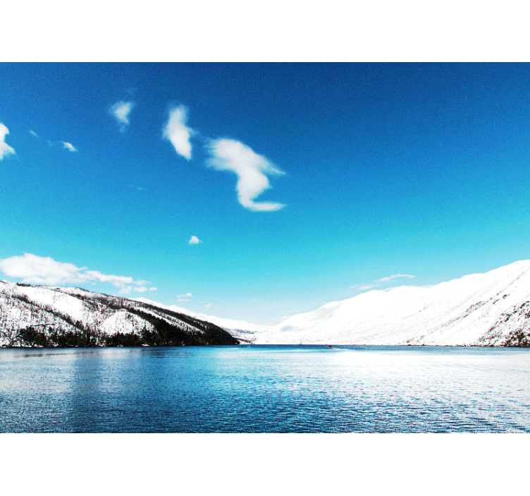 Landscape wall mural snow-capped peaks - TenStickers