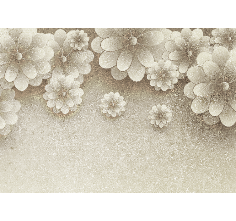 Elegant floral elements flower wall mural - TenStickers