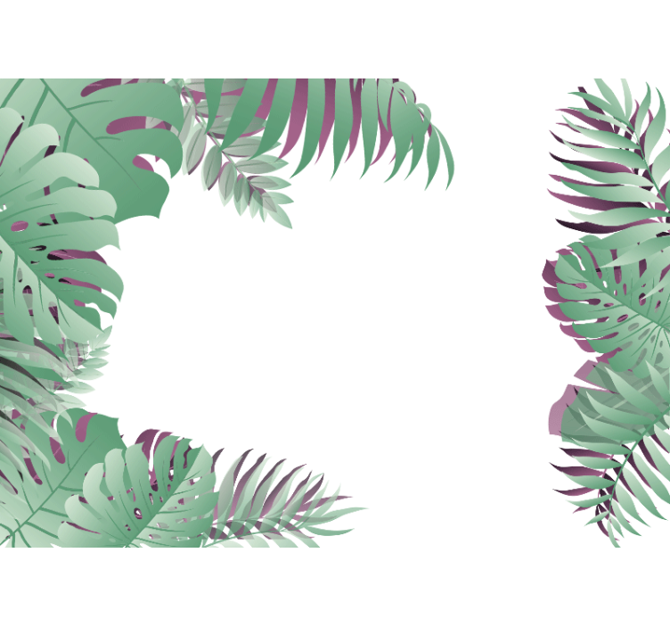 Wall mural nature tropical leaf arrangement - TenStickers
