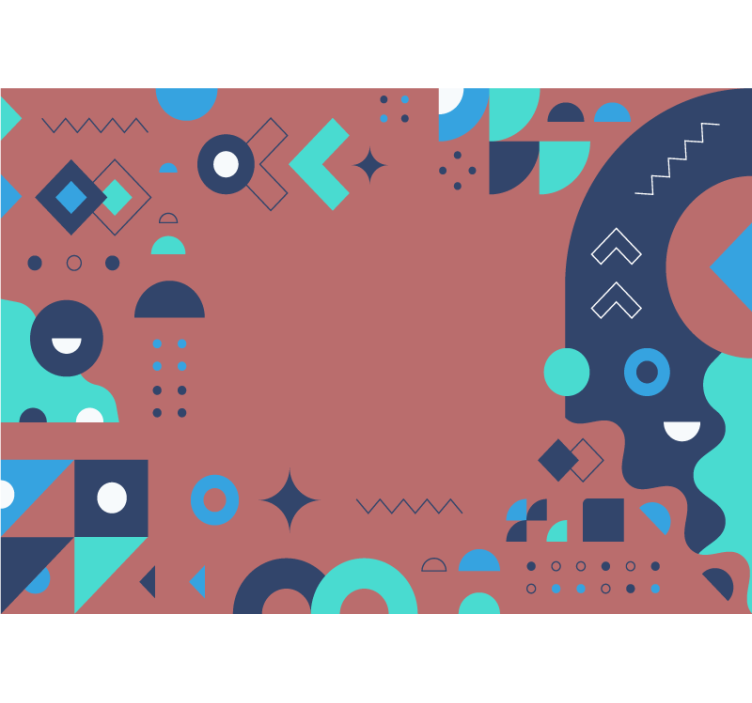 Abstract wall mural geometric pattern design - TenStickers