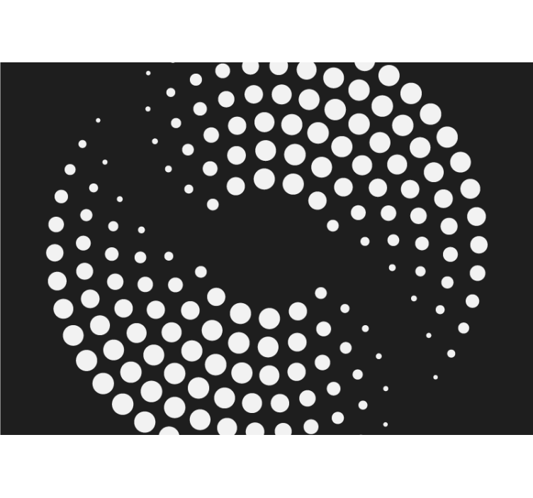 Dynamic white dotted design other wall mural - TenStickers