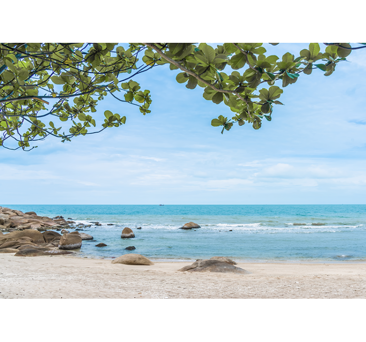 Wall mural nature serene beach scene - TenStickers