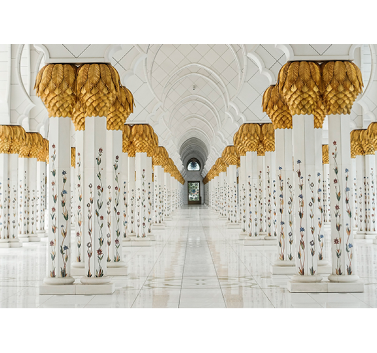 African wall mural majestic column entrance - TenStickers