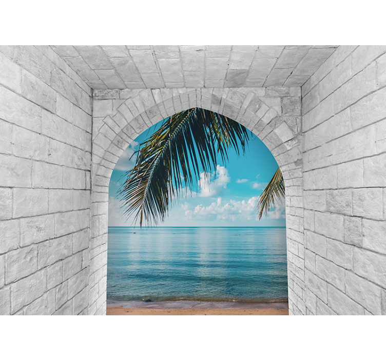 Wall mural nature palm tree escape - TenStickers