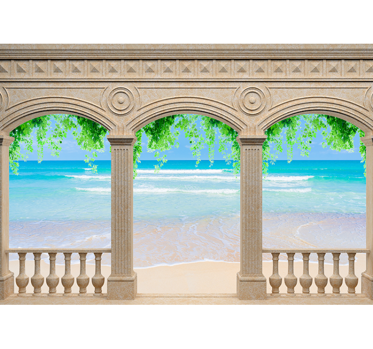 Landscape wall mural coastal arch perspective - TenStickers