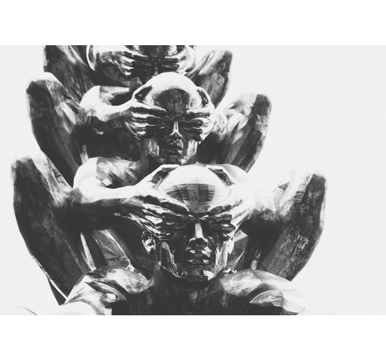 Art wall mural abstract human figures - TenStickers