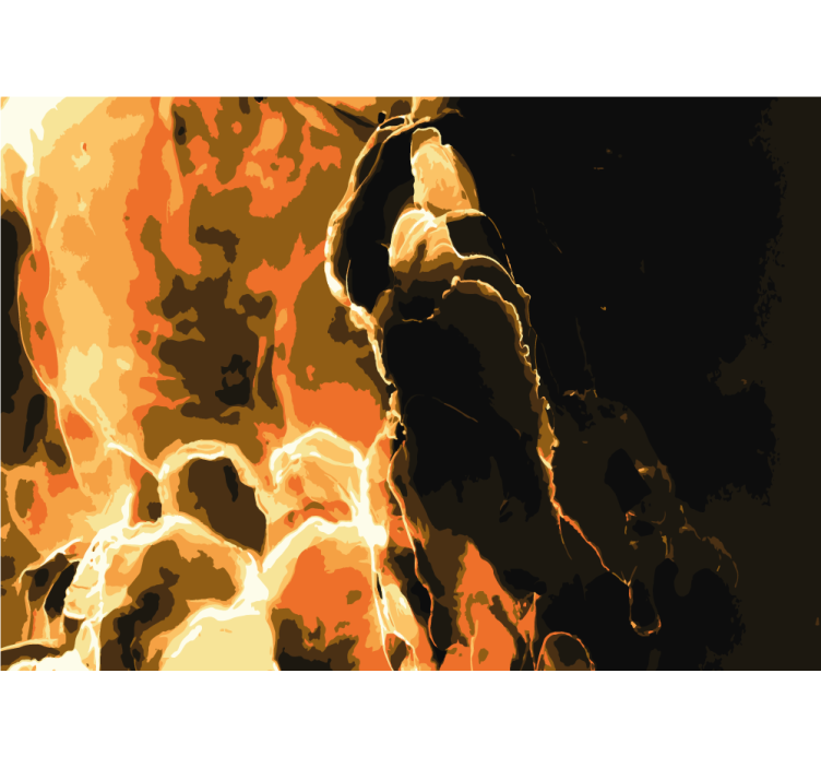 Abstract wall mural in fiery abstract design - TenStickers
