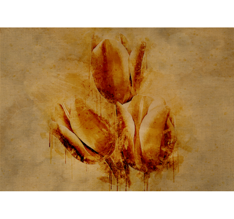 Elegant tulip arrangement flower wall mural - TenStickers