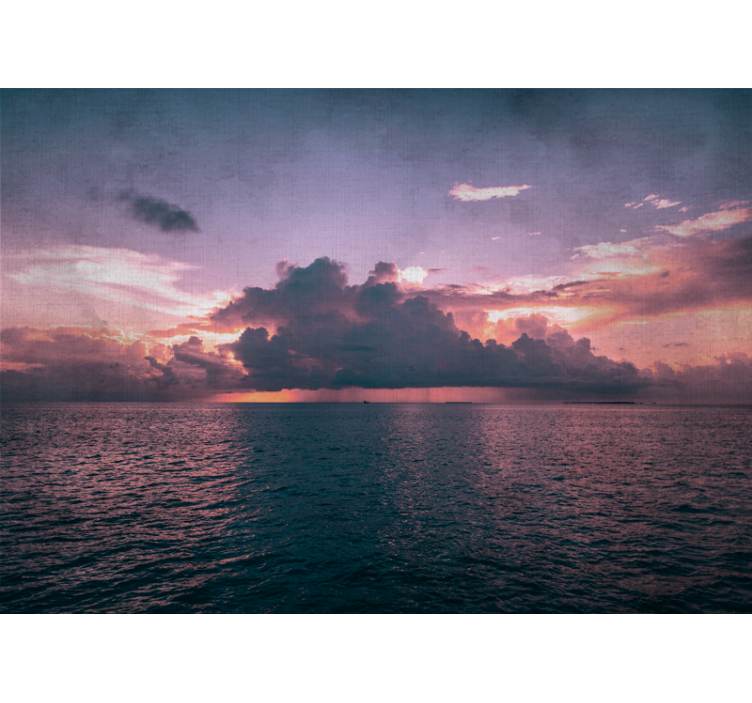 Tranquil ocean dusk landscape wall mural - TenStickers