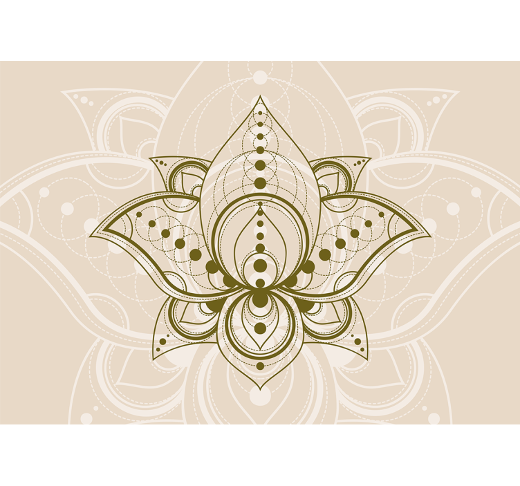 Mandala wall mural elegant lotus design - TenStickers