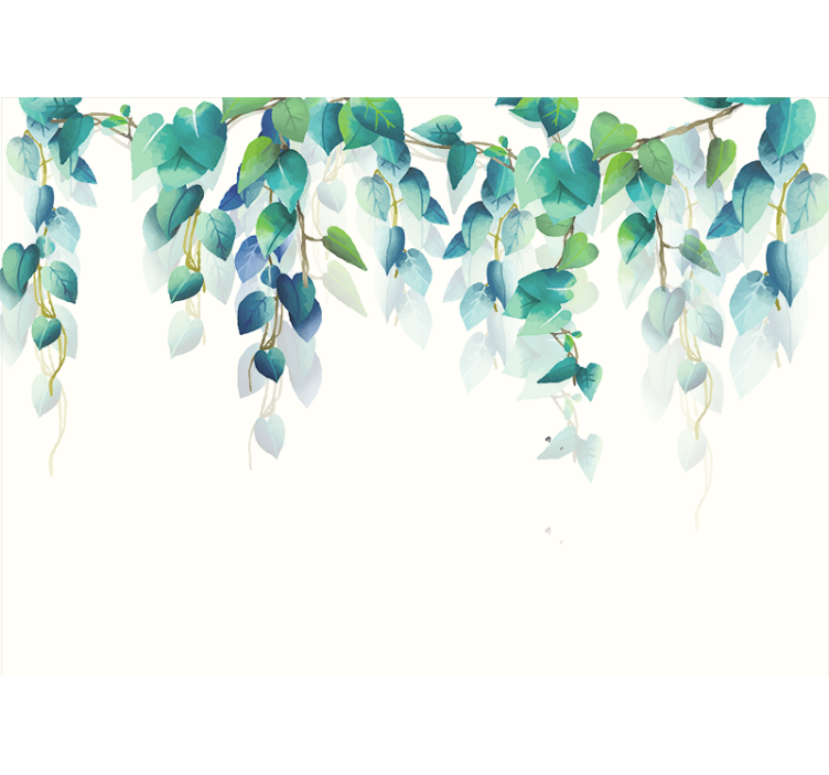 Lush Green Vines living room wall mural - TenStickers