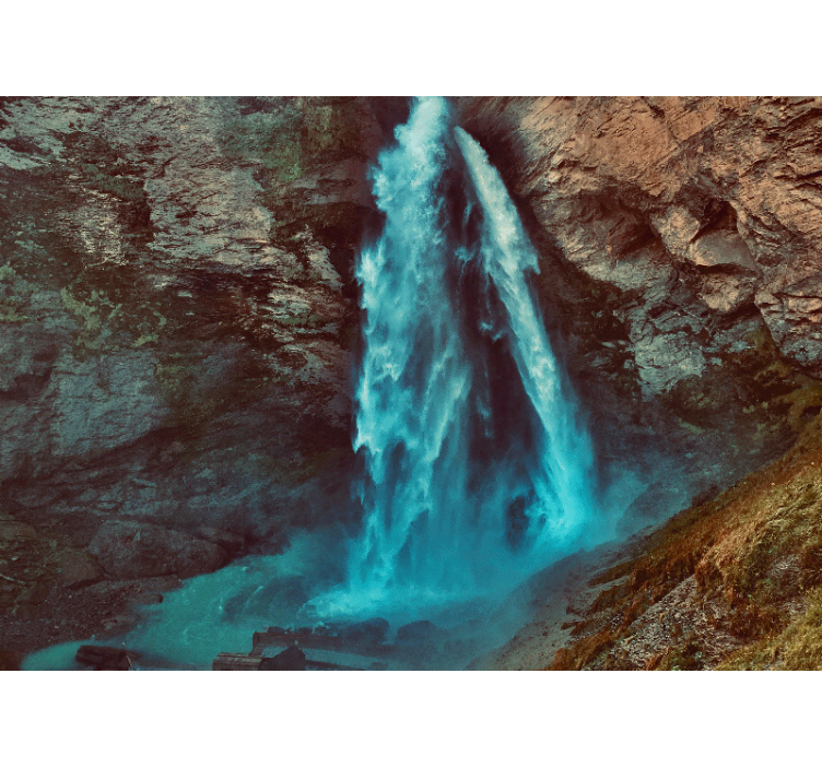 Wall mural mountain grand waterfall view - TenStickers