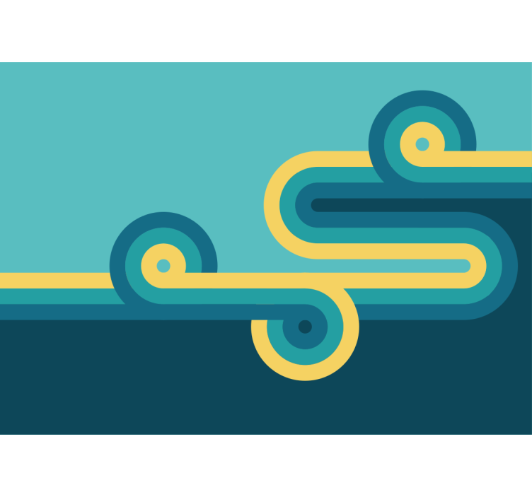 Abstract wall mural arched line designs - TenStickers