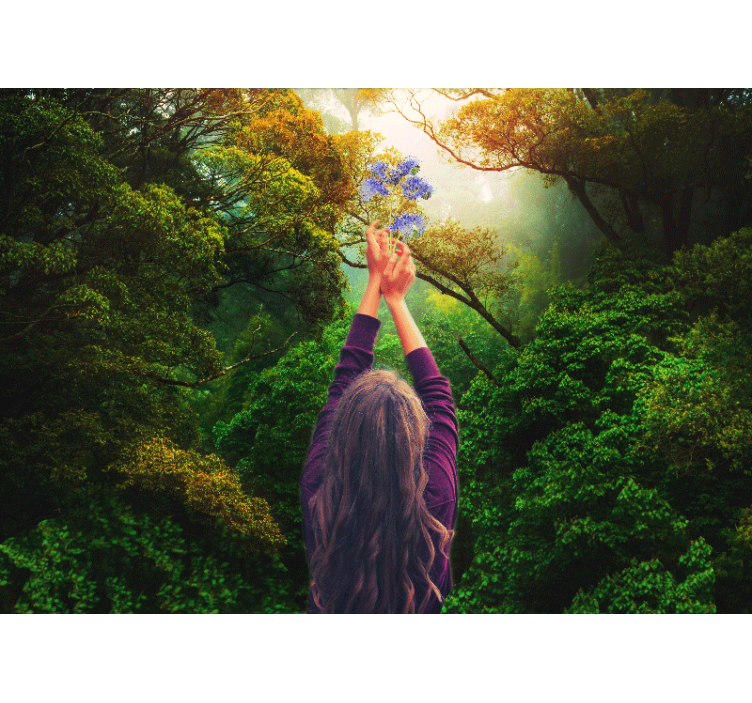 Wall mural nature reaching for blooms - TenStickers