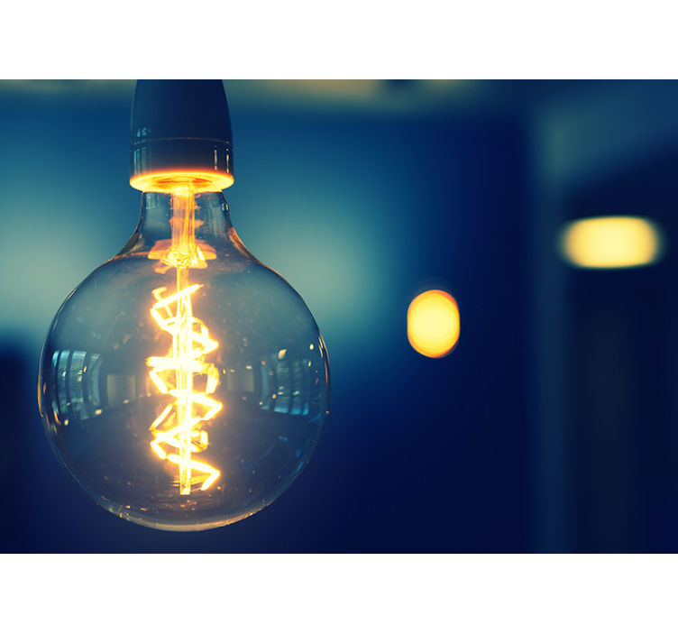 Quote wall mural elegant lighting fixture - TenStickers