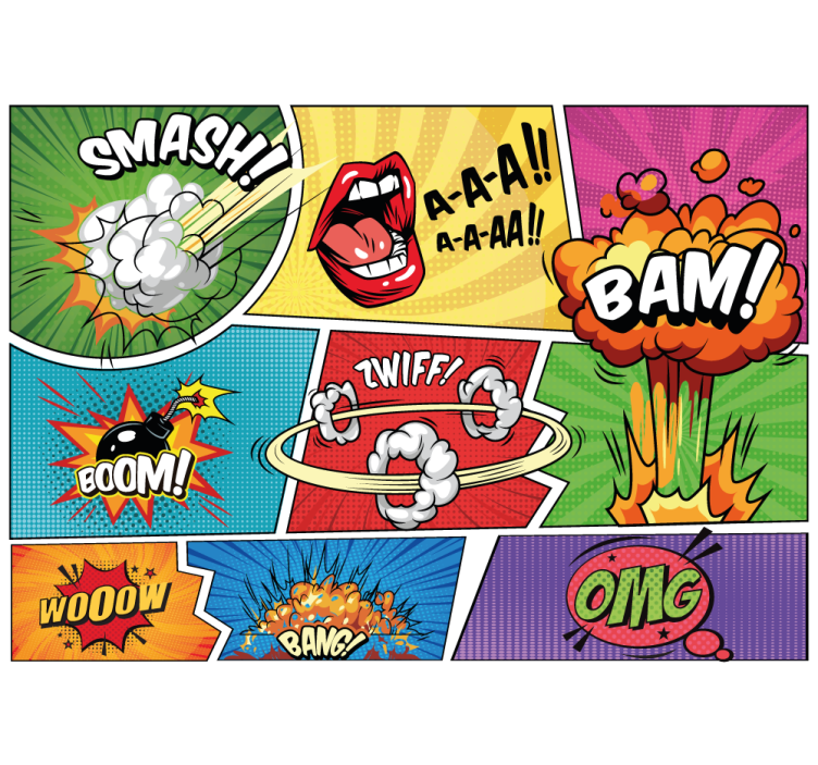 Graffiti wall mural comic book style - TenStickers