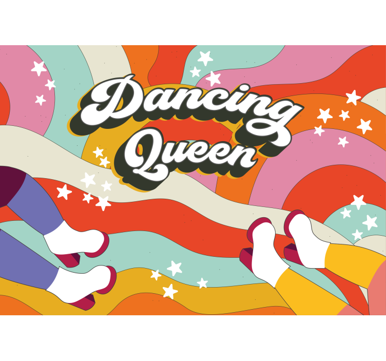 Music wall mural dancing queen atmosphere - TenStickers