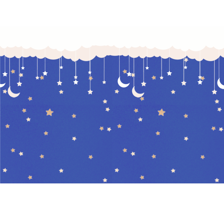 Childrens wall mural night sky adventure - TenStickers
