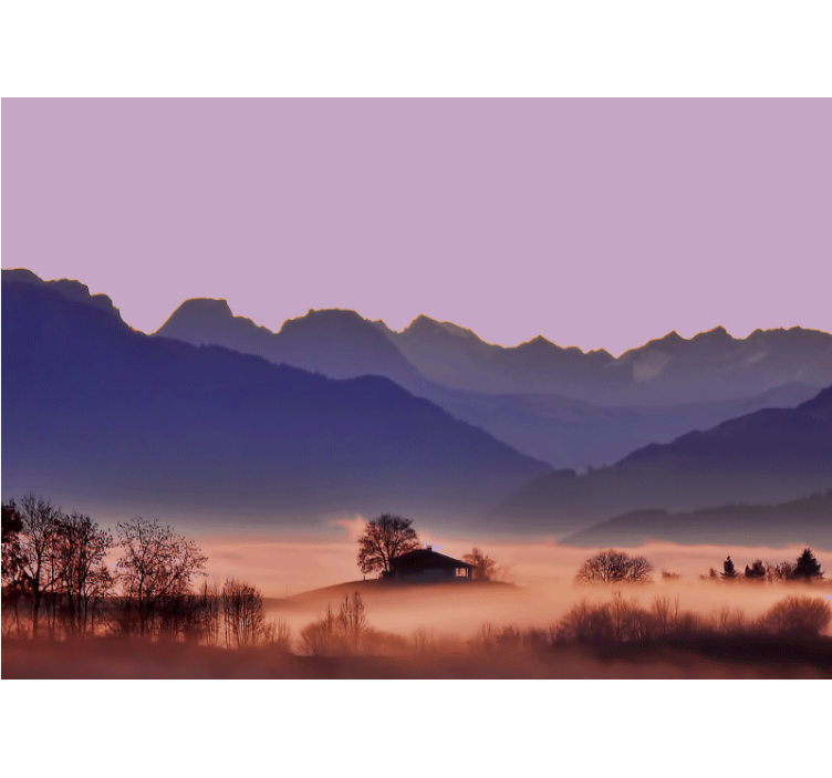 Tranquil mountain landscape landscape wall mural - TenStickers