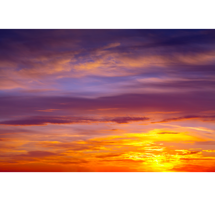 Sky wall mural majestic sunset view - TenStickers