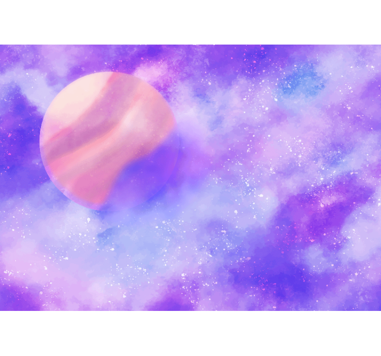 Space wall mural cosmic planet sphere - TenStickers