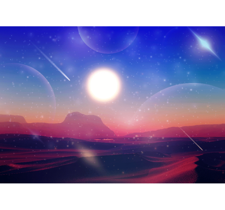 Space wall mural heavenly dreamscape - TenStickers