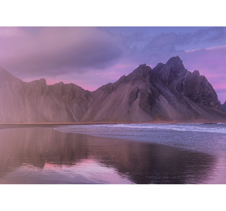 Majestic mountain vista landscape wall mural - TenStickers