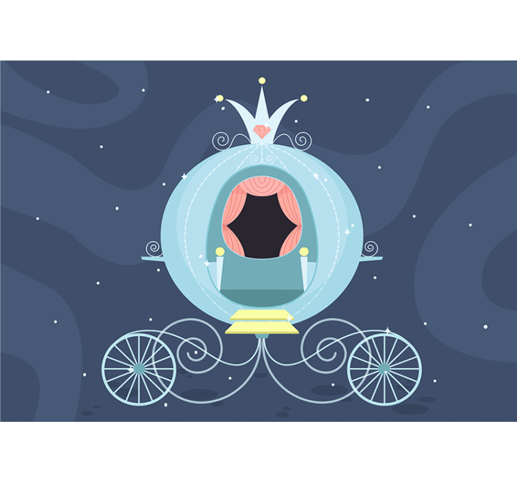 Fairy Tale Carriage childrens wall mural - TenStickers