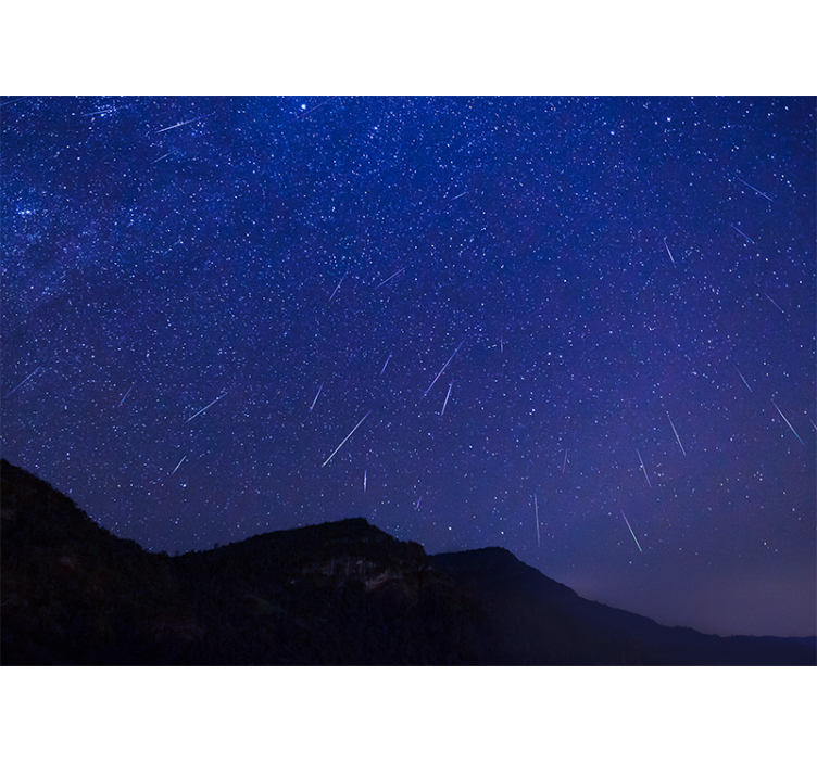 Wall mural mountain celestial comets night sky - TenStickers