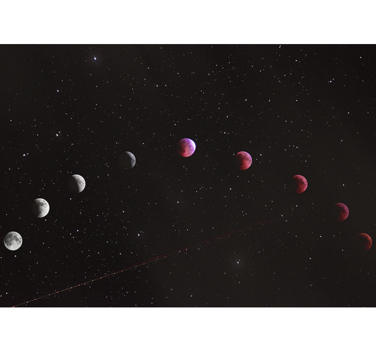 Space wall mural phases of moon - TenStickers